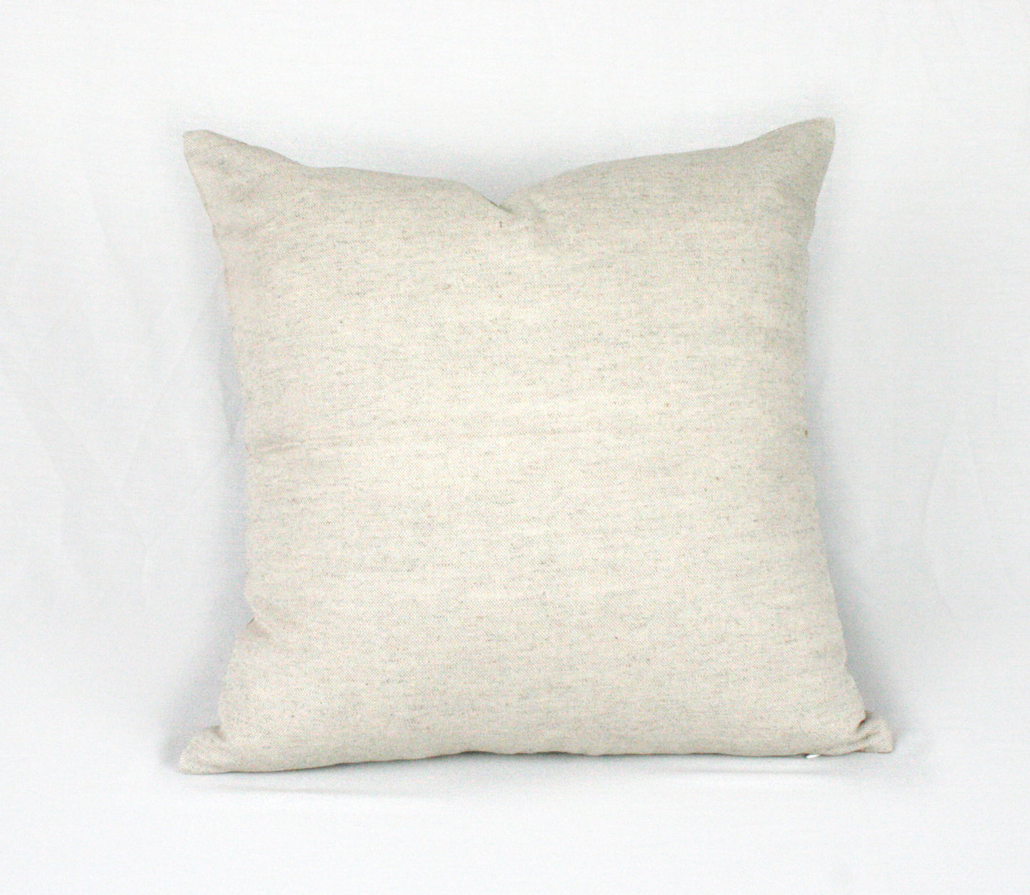 Kuddfodral Rytm Linneblandning Vit/Turkos Baksida 40 x 40