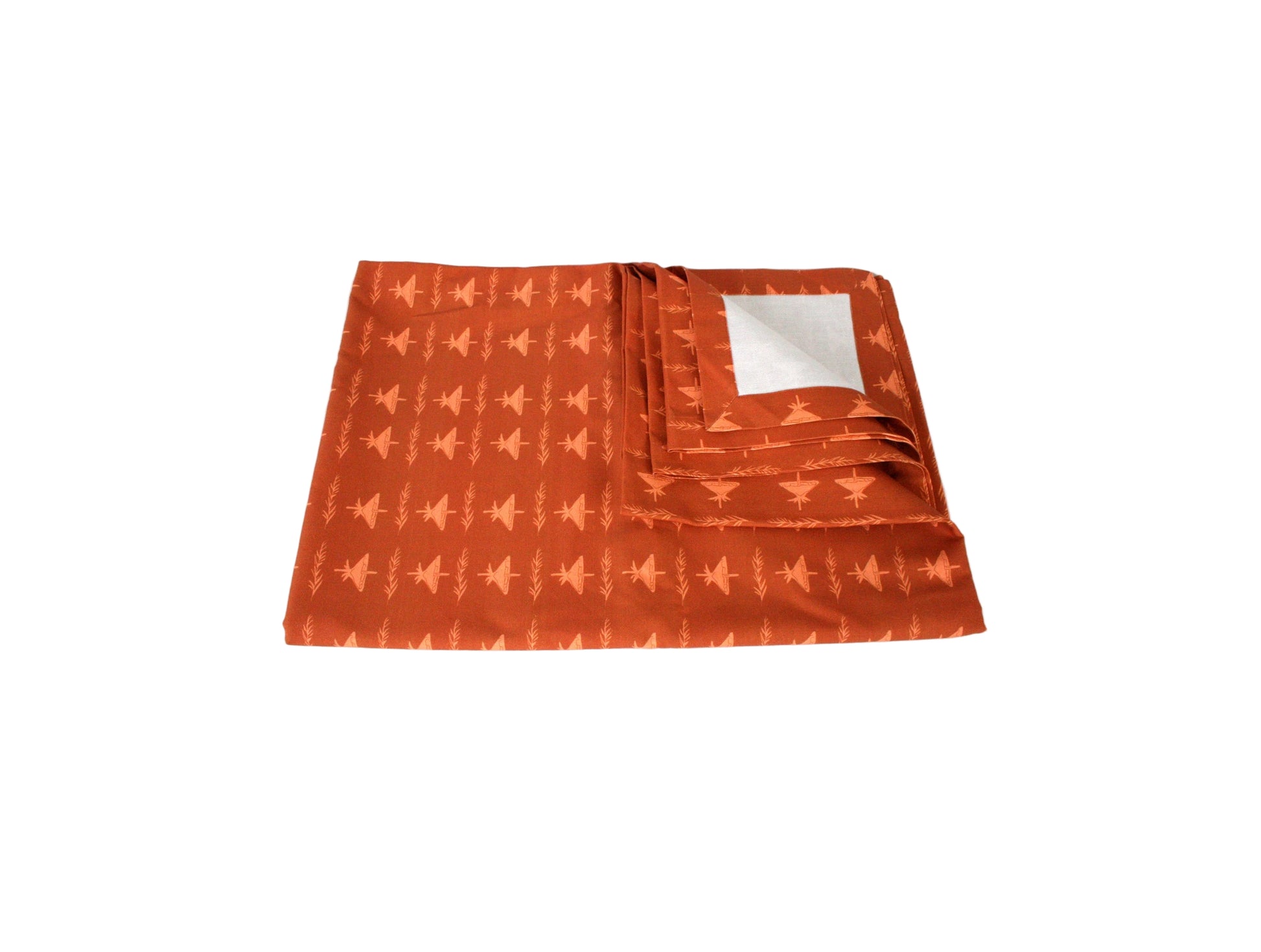 Bordsduk Skogsbryn Bomull Terrakotta