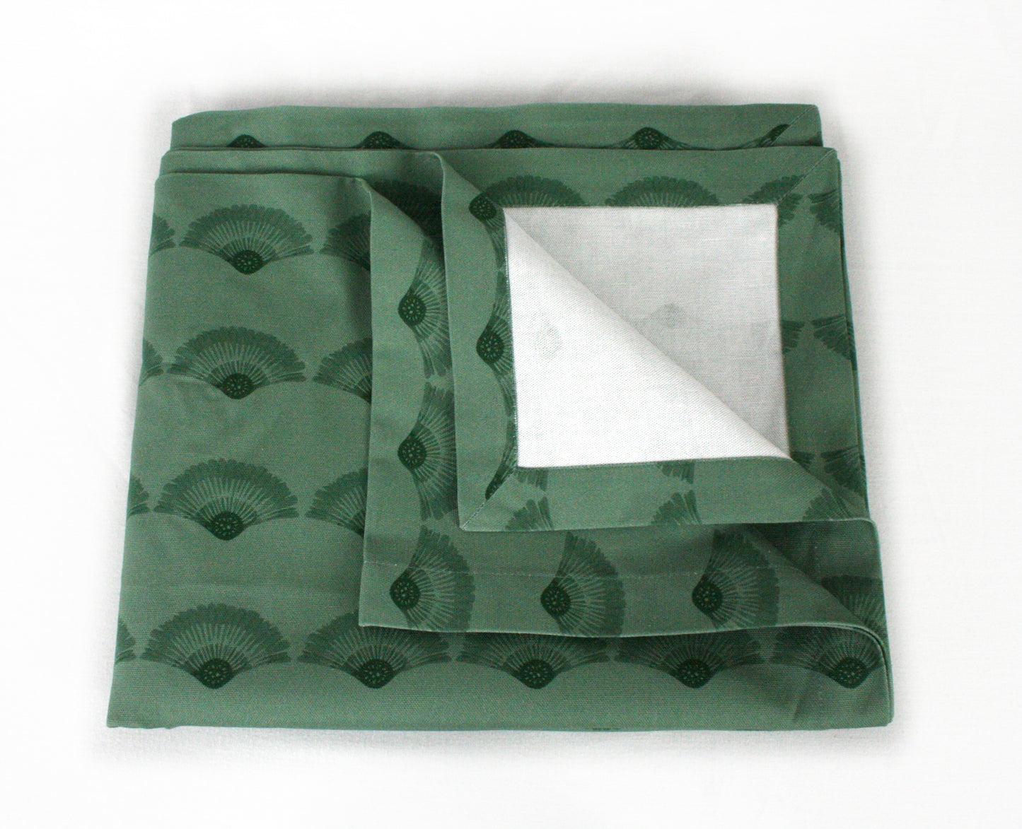 Bordsduk Solfjäder Bomull Skogsgrön, detaljbild