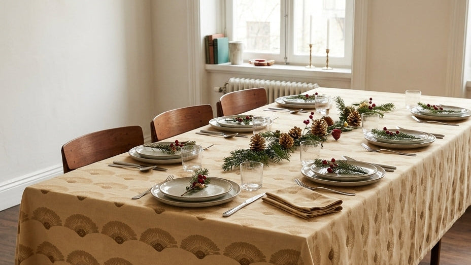 Dukat bord vinterlandskap