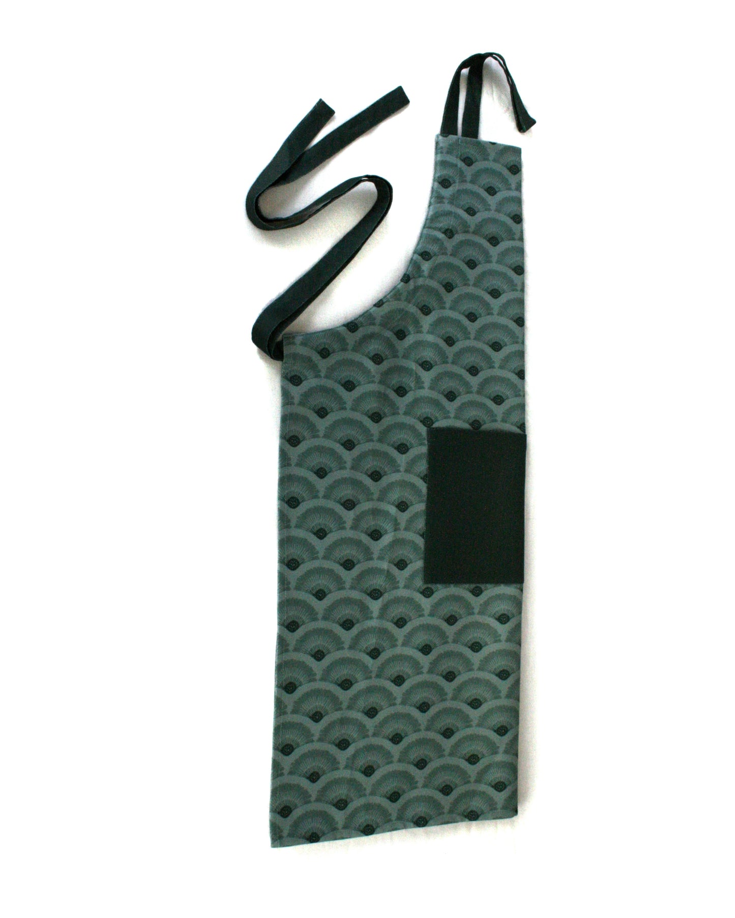 Förkläde Vågor Bomull Skogsgrön