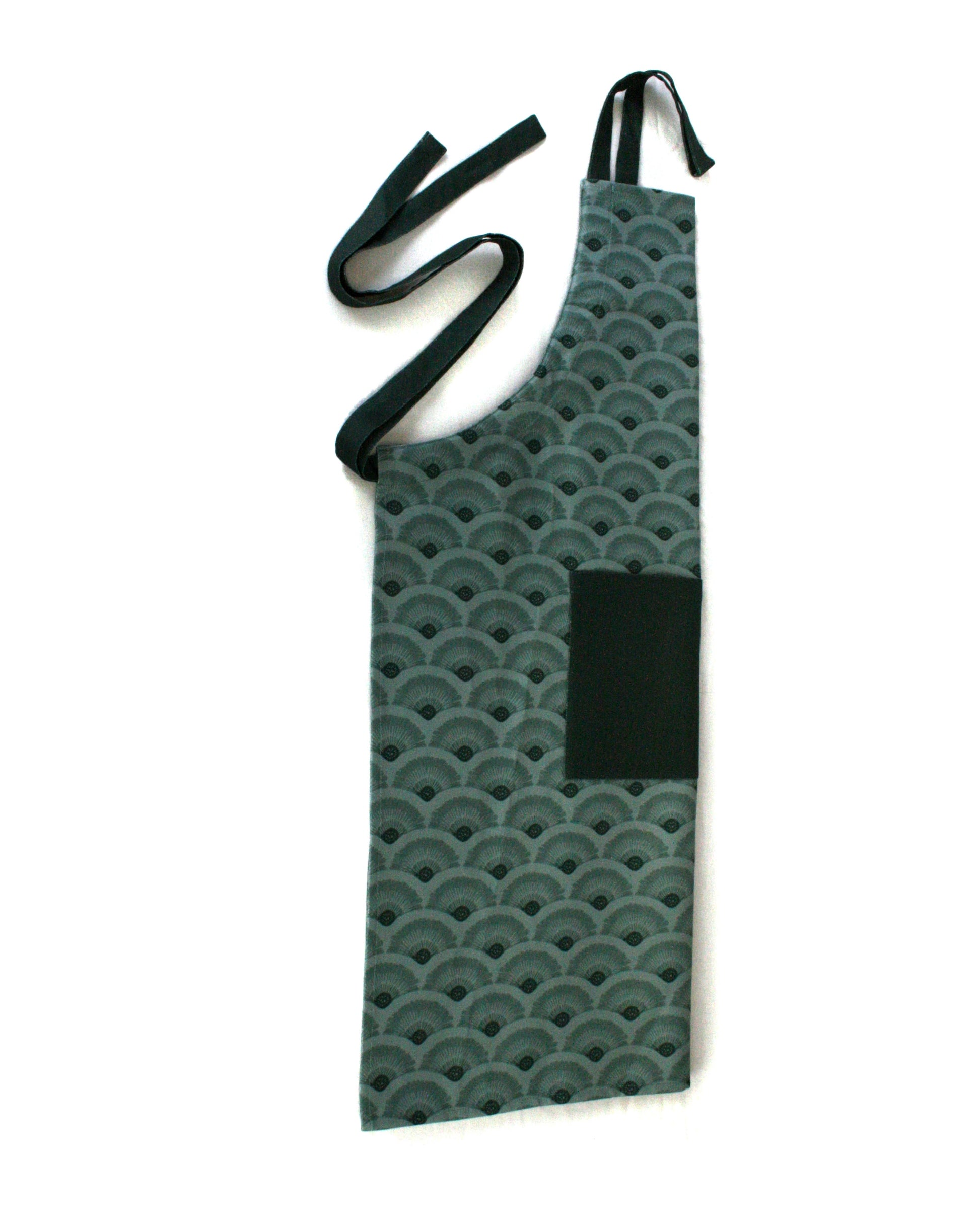 Förkläde Vågor Bomull Skogsgrön