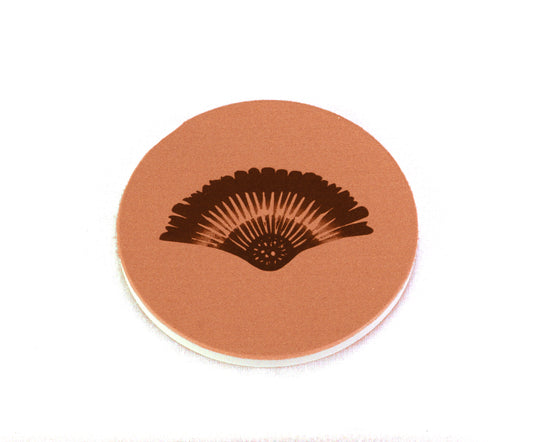 Glasunderlägg Solfjäder Keramik Terrakotta (4-pack)