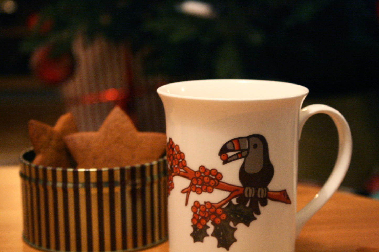 Kaffemugg Rönnbär Porslin Motiv 30cl, miljöbild