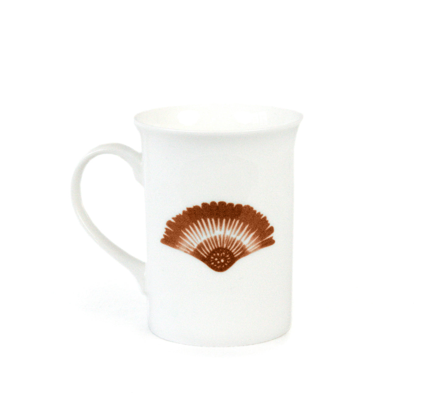 Kaffemugg Solfjäder Porslin Terrakotta 30cl, detaljbild