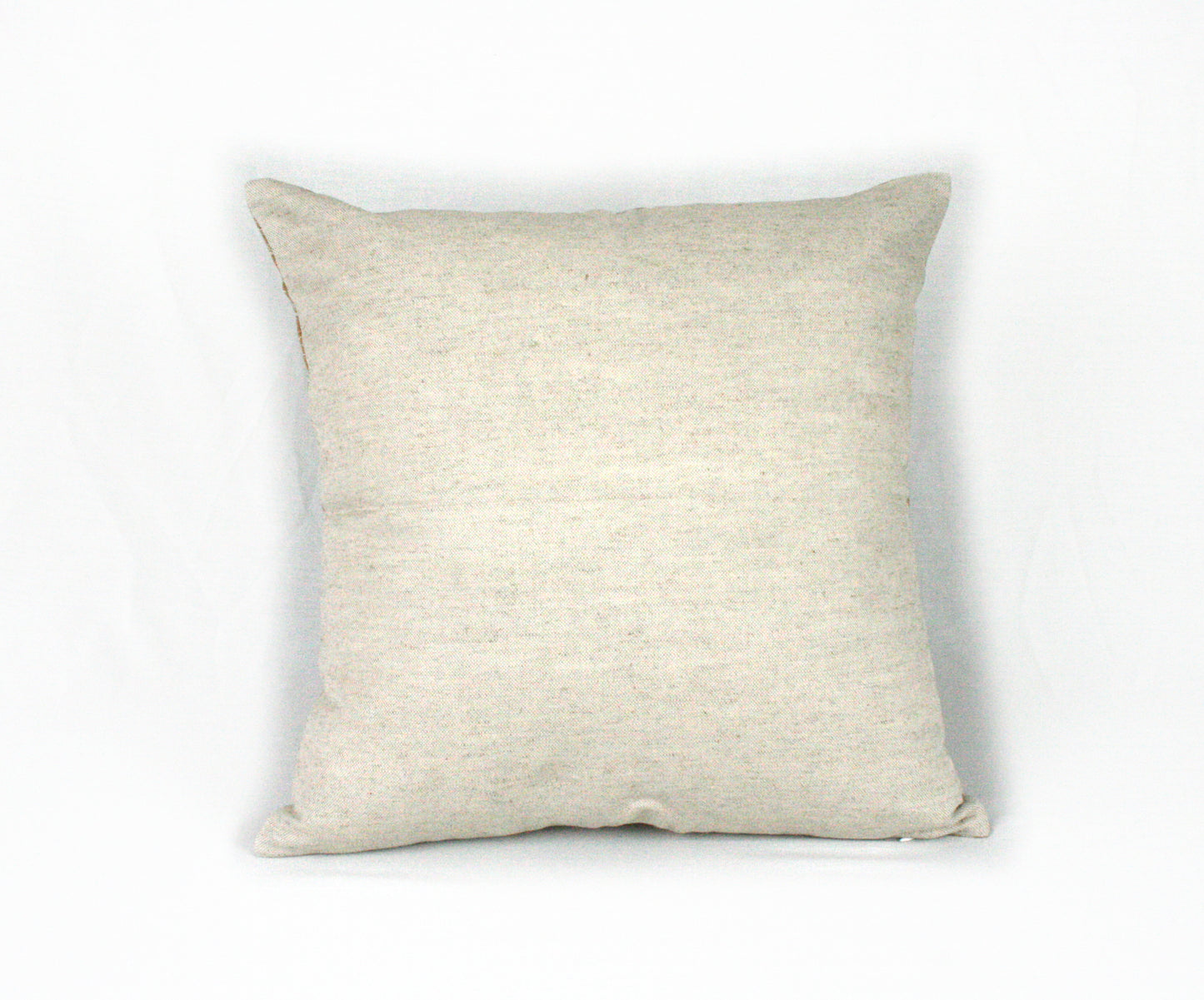 Kuddfodral Rytm Linneblandning Terrakotta Vit Baksida 40 x 40