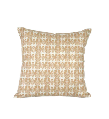 Kuddfodral Rytm Linneblandning Terrakotta/Vit Framsida 40x40