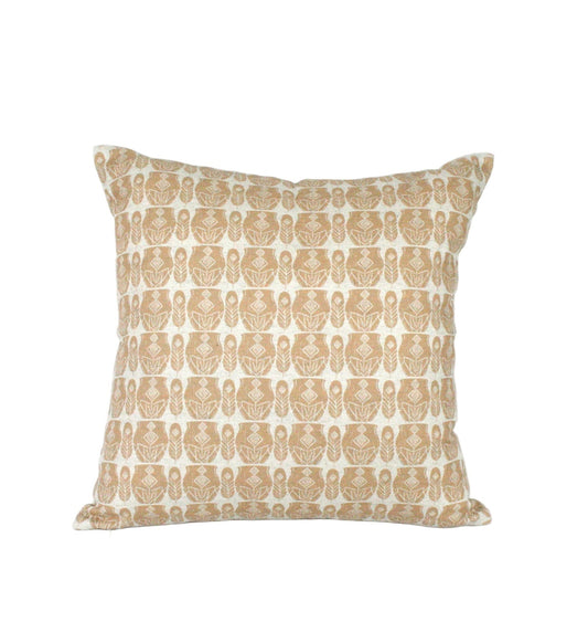 Kuddfodral Rytm Linneblandning Terrakotta/Vit Framsida 40x40