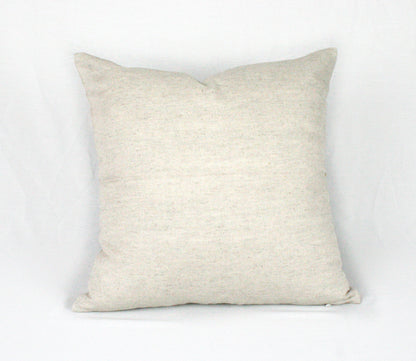 Kuddfodral Rytm Linneblandning Vit/Turkos Baksida 40 x 40