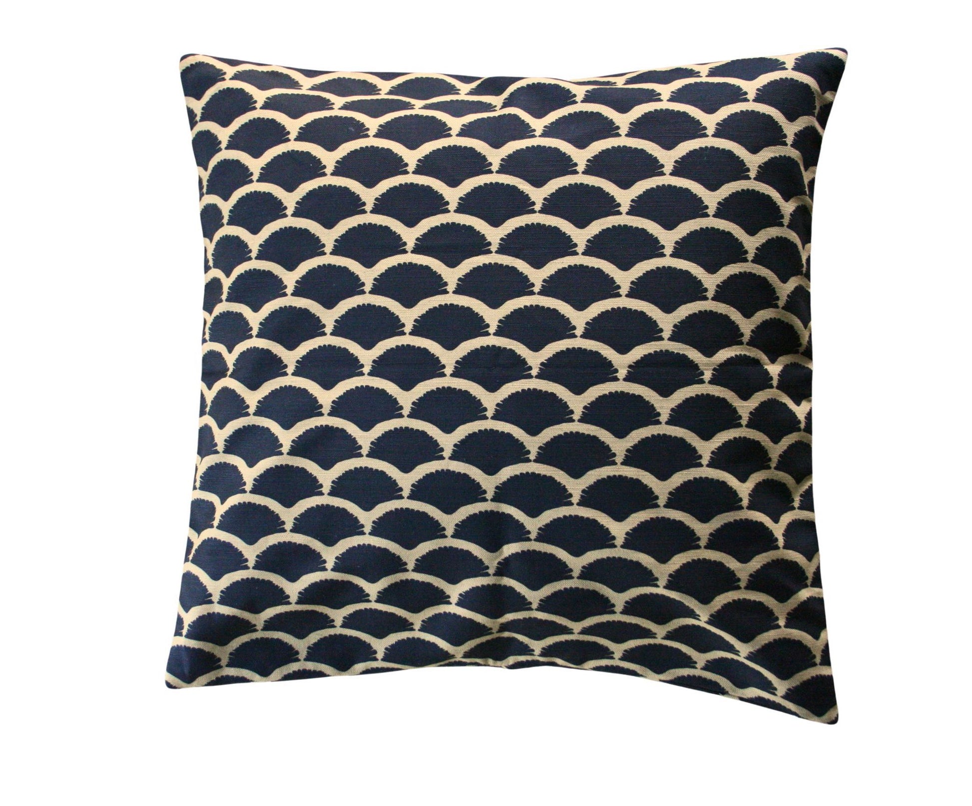 Kuddfodral Skymningsvågor Linneblandning Soft Gold 50x50cm, baksida