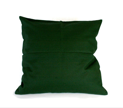 Kuddfodral Vågor Linneblandning Skogsgrön 50 x 50, detaljbild