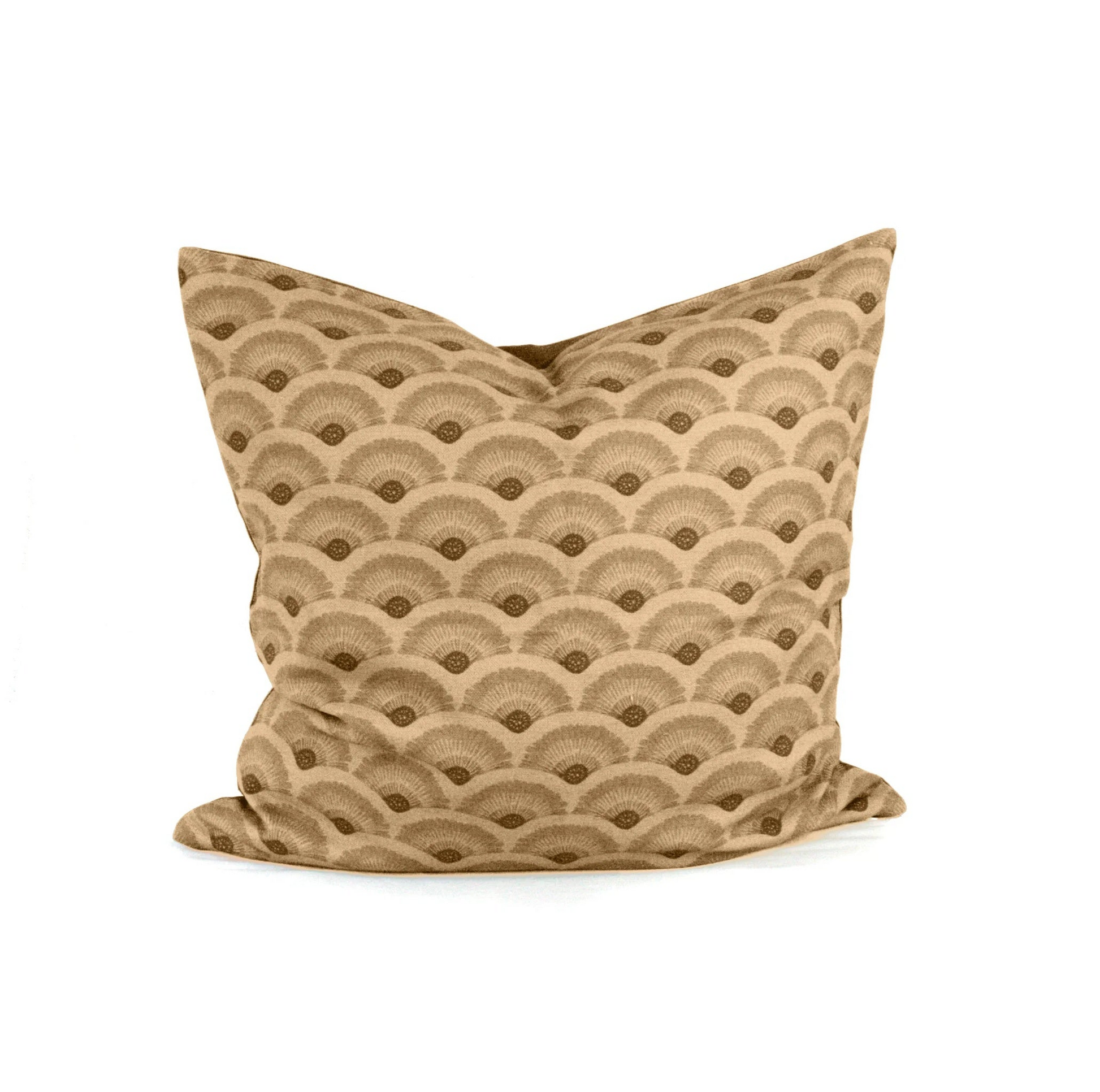 Kuddfodral Vågor Linneblandning Soft Gold 50x50