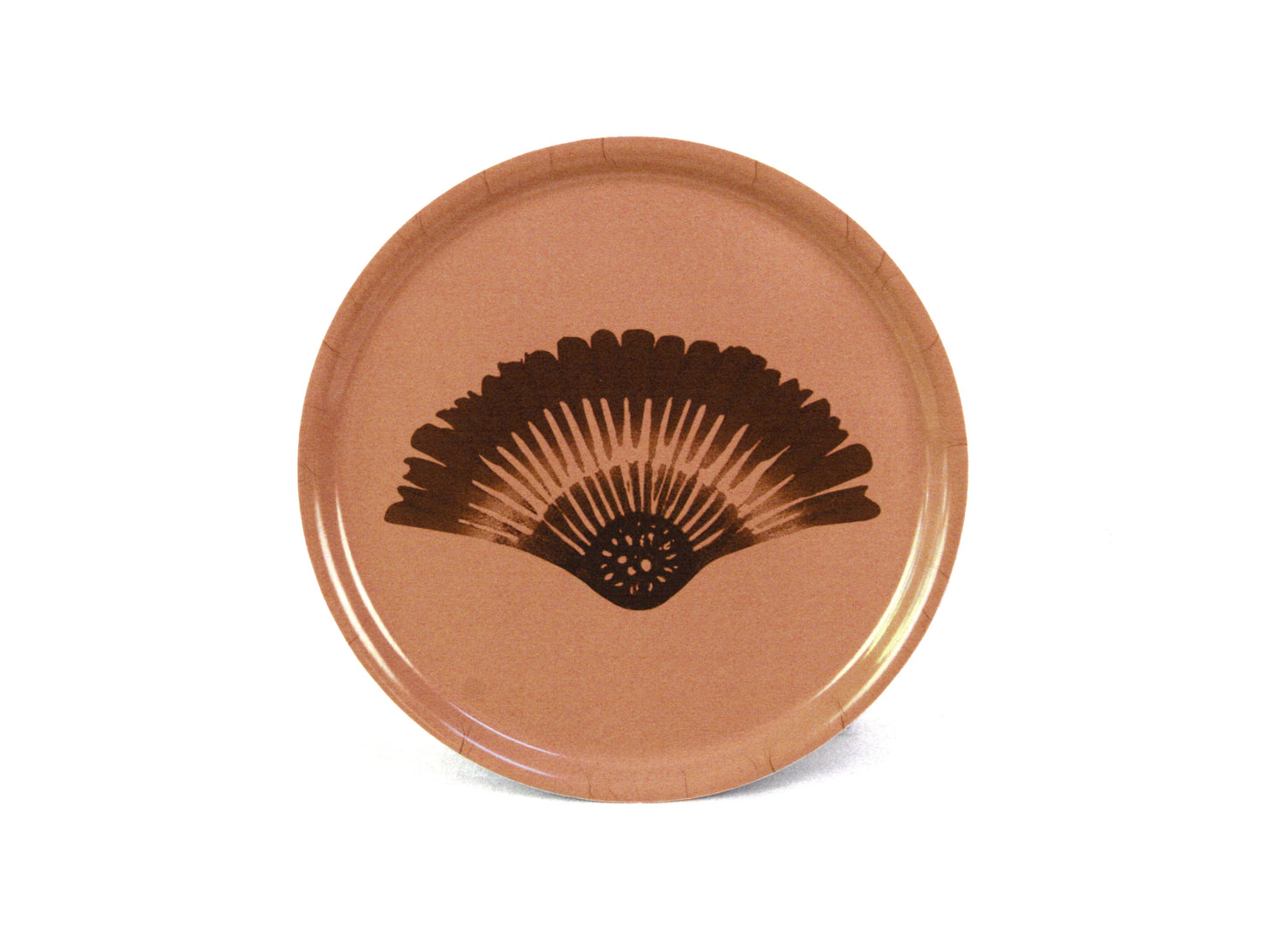 Serveringsbricka Solfjäder Björkfanér Terrakotta 31cm