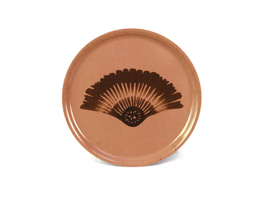Serveringsbricka Solfjäder Björkfanér Terrakotta 31cm
