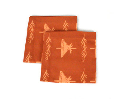 Servetter Skogsbryn Bomull Terrakotta (Set om 2)