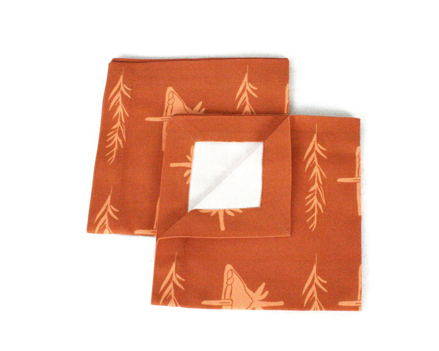 Servetter Skogsbryn Bomull Terrakotta, detaljbild