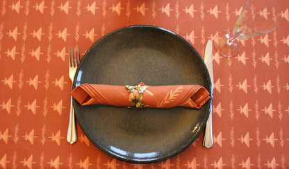 Servetter Skogsbryn Bomull Terrakotta, miljöbild