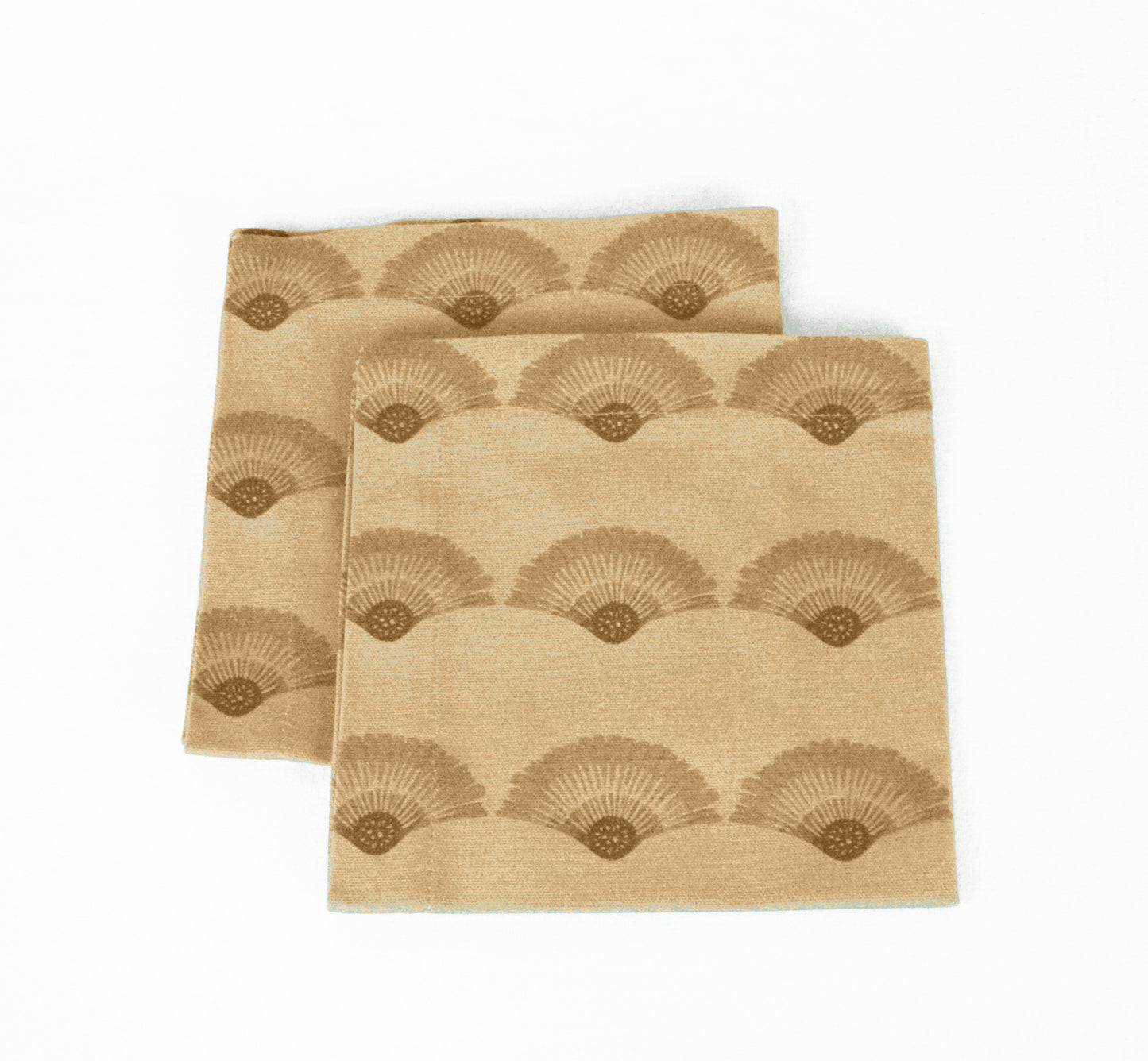 Servetter Solfjäder Bomull Soft Gold (Set om 2)